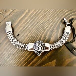 Macy's Bold Silver Lion Bracelet